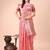 pink linen cotton with jacquard work and zari weaving saree with blouse