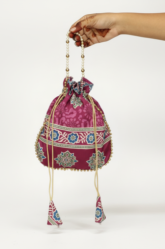 Wine pearl handle designer batwa