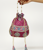 Wine pearl handle designer batwa