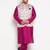 frusia pink viscose blend jacket kurta pyjama set