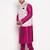 frusia pink viscose blend jacket kurta pyjama set