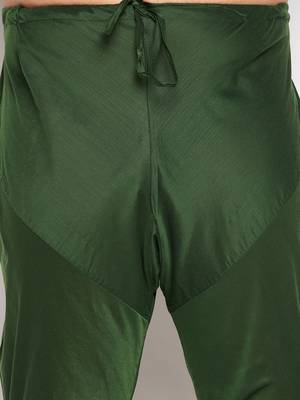 green and pink viscose blend jacket kurta pyjama set 5