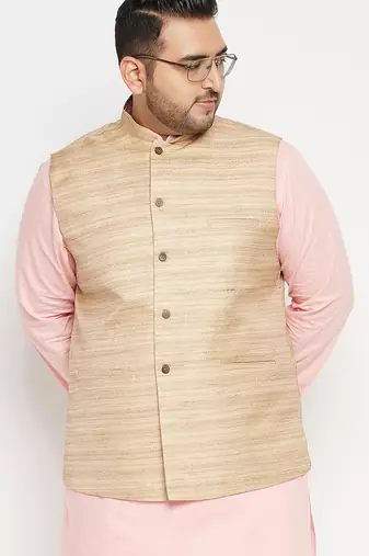 Beige nehru jacket
