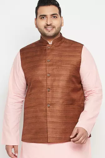 coffee brown nehru jacket
