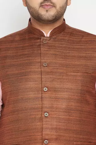 coffee brown nehru jacket