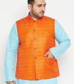 orange nehru jacket