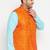 orange nehru jacket