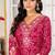 Pink digital print with embroidery riyon salwar kameez with two pocket