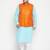 orange nehru jacket