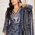Navy blue digital print with embroidery chanderi salwar kameez with two pocket
