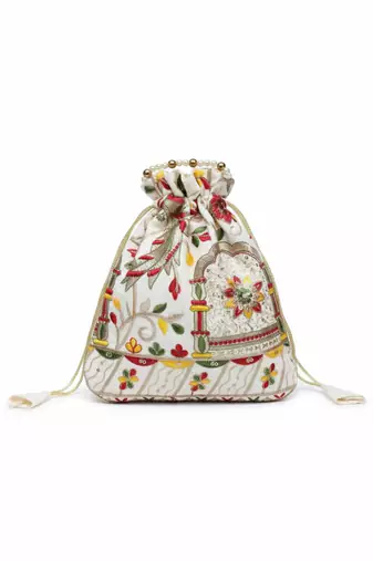 Off-white embroidery with sequence work designer batwa