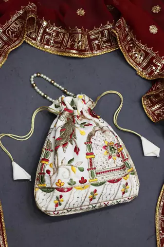 Off-white embroidery with sequence work designer batwa