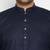 navy blue, beige and white cotton blend jacket kurta pyjama set