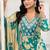 Sea green digital print with embroidery riyon salwar kameez with two pocket