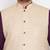 purple, beige and white cotton blend jacket kurta pyjama set