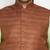 mint green, coffee brown and white cotton blend jacket kurta pyjama set