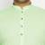 mint green, coffee brown and white cotton blend jacket kurta pyjama set