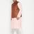 pink, coffee brown and white cotton blend jacket kurta pyjama set