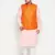 pink, orange and white cotton blend jacket kurta pyjama set