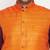 purple, orange and white cotton blend jacket kurta pyjama set