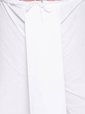 maroon and white cotton blend jacket kurta dhoti set 4