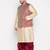 maroon and gold silk blend jacket kurta dhoti set