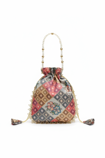 Gajri  weaving with prints work  designer batwa