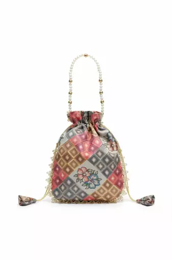 Gajri  weaving with prints work  designer batwa