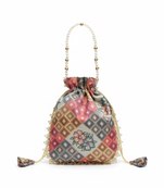 Gajri  weaving with prints work  designer batwa