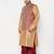 maroon and rose gold silk blend jacket kurta dhoti set
