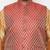 maroon and rose gold silk blend jacket kurta dhoti set