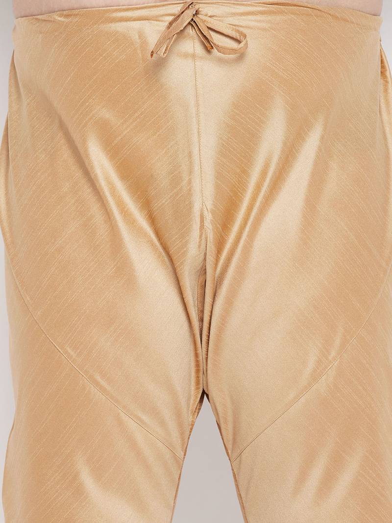 rose gold and coffee silk blend ethnic combo set