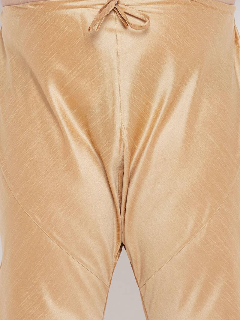 rose gold and maroon silk blend ethnic combo set