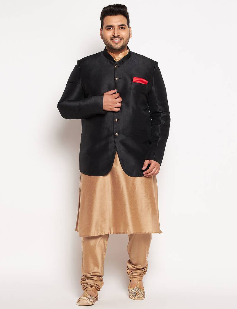 rose gold viscose blend ethnic combo set