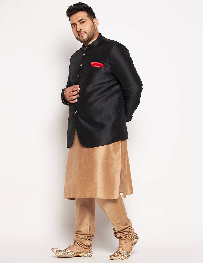 rose gold viscose blend ethnic combo set