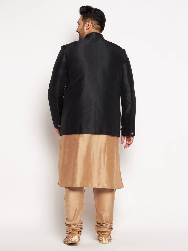 rose gold viscose blend ethnic combo set