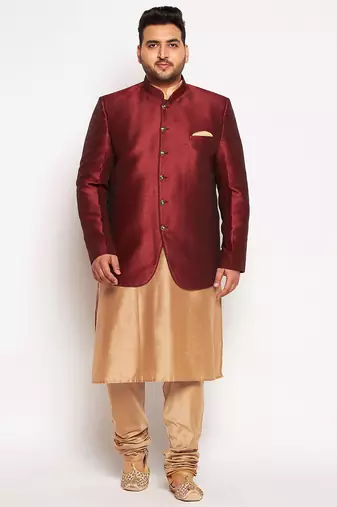 rose gold viscose blend ethnic combo set