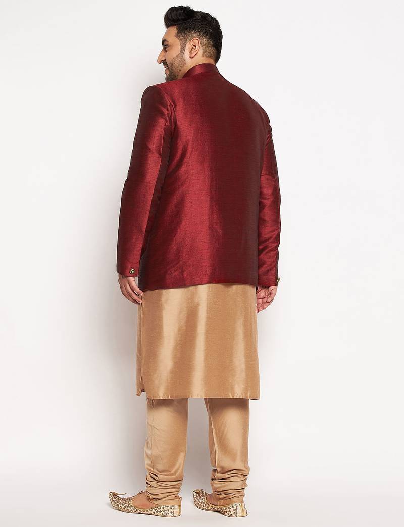 rose gold viscose blend ethnic combo set