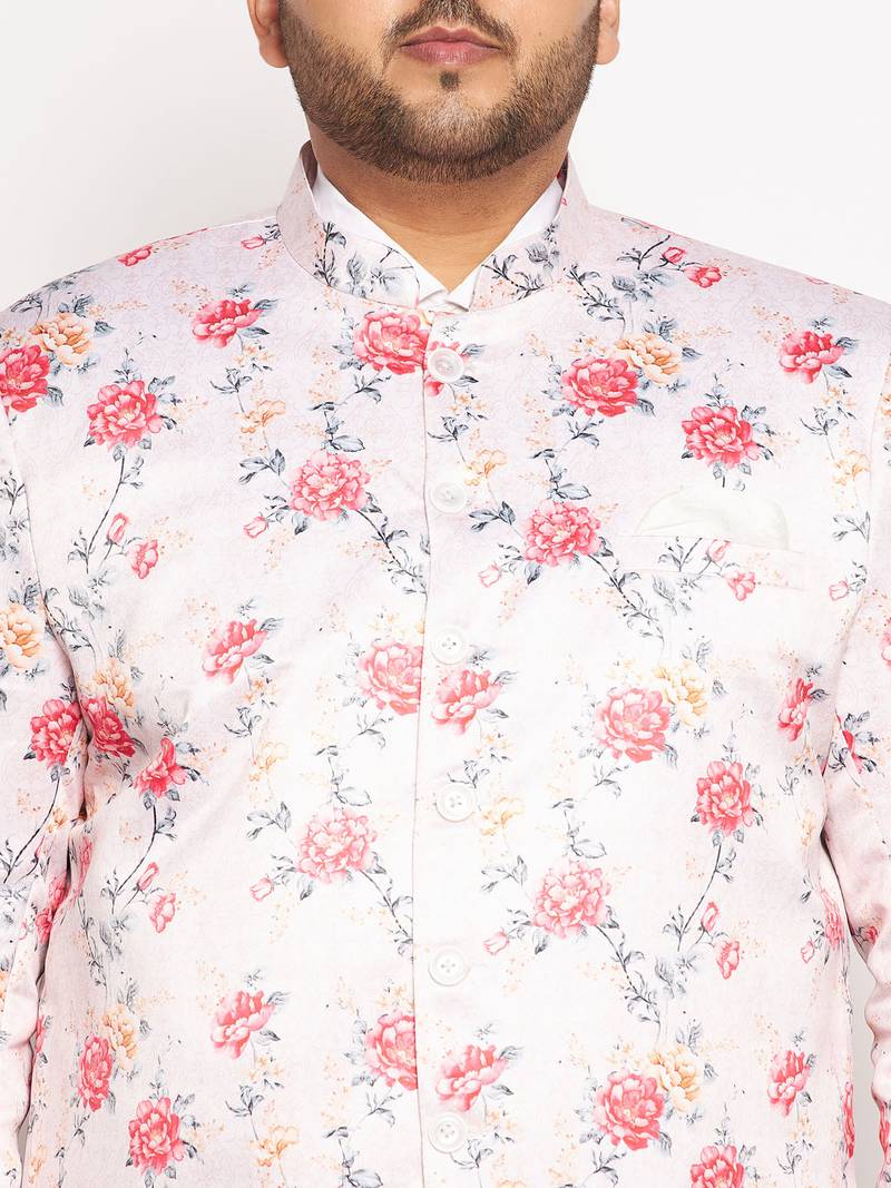 pink printed jodhpuri