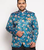 turquoise blue printed jodhpuri