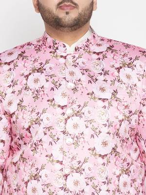 pink and cream silk blend ethnic combo set 4