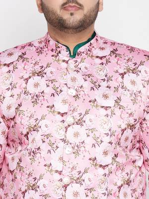 pink and green silk blend ethnic combo set 4