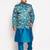 turquoise blue silk blend ethnic combo set