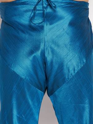 turquoise blue silk blend ethnic combo set 5