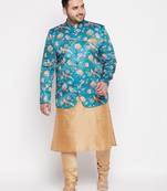 rose gold silk blend ethnic combo set