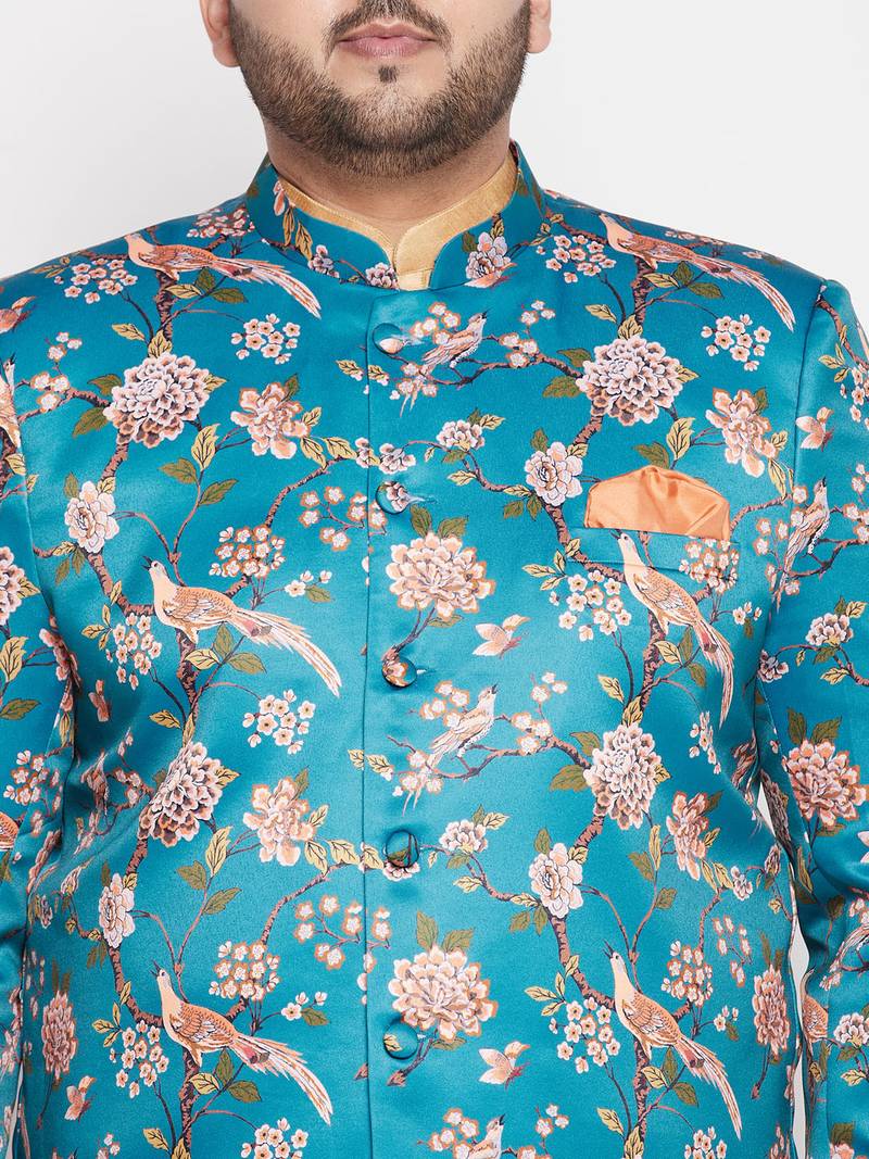 rose gold silk blend ethnic combo set