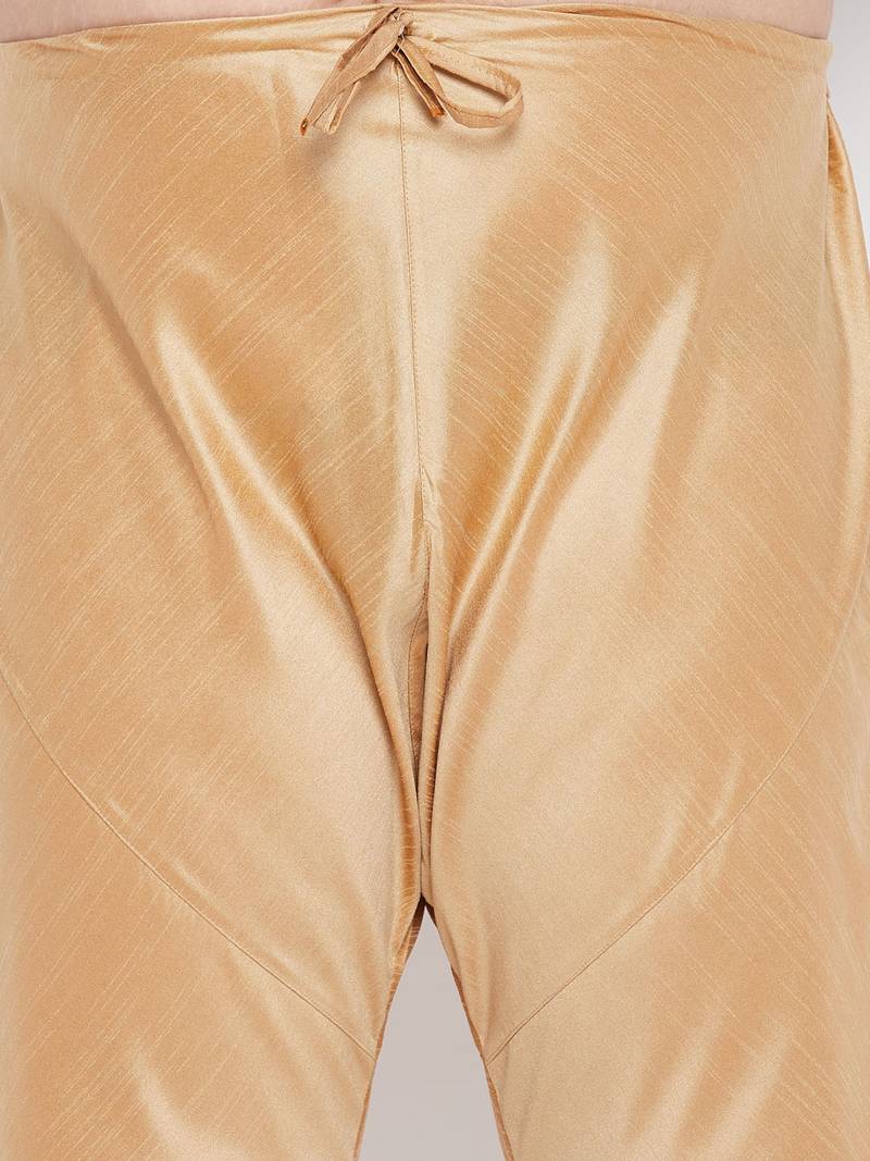 rose gold silk blend ethnic combo set