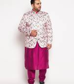 pink viscose blend ethnic combo set