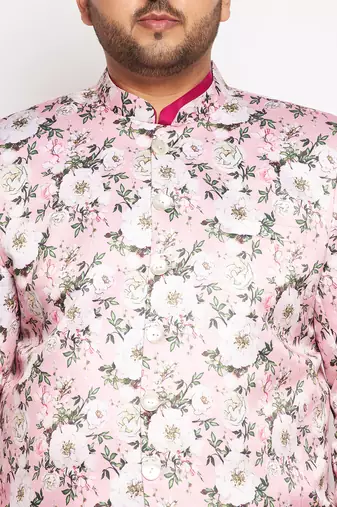pink viscose blend ethnic combo set