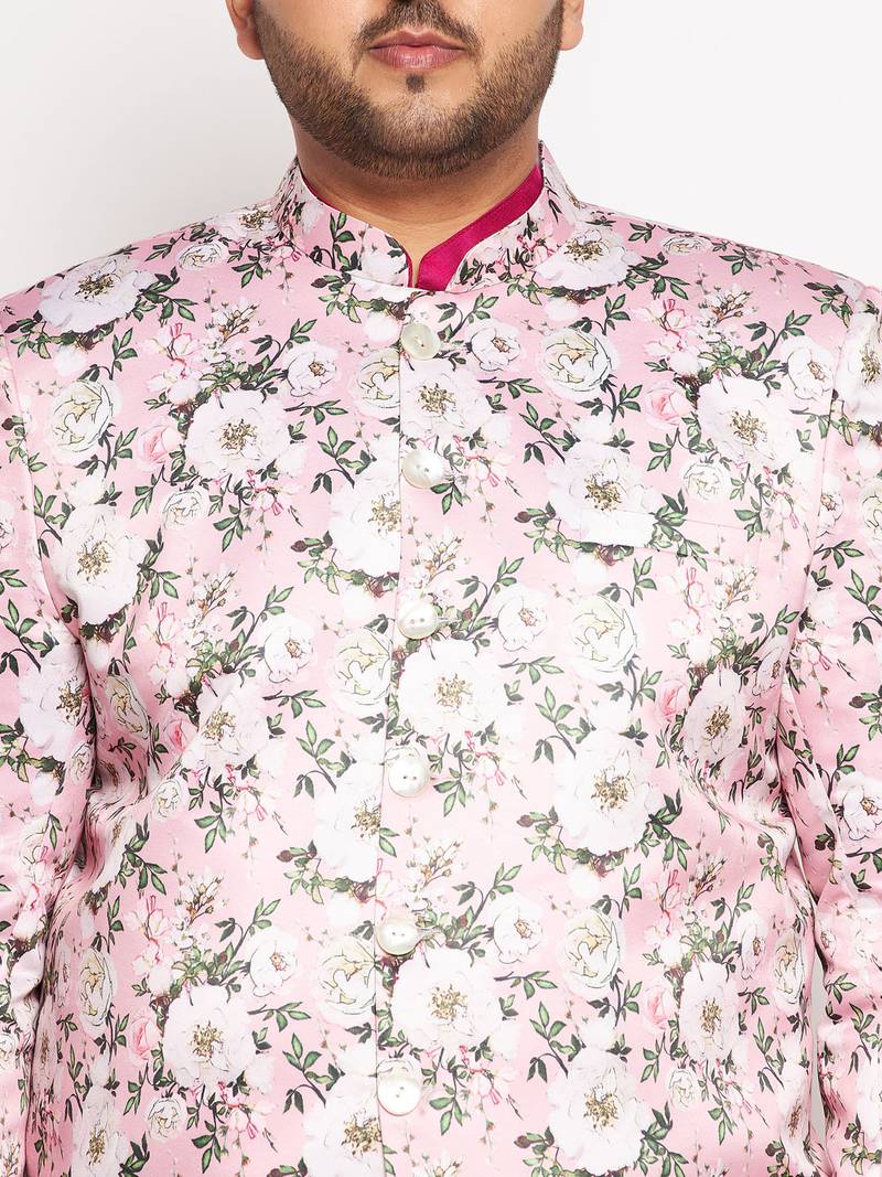 pink viscose blend ethnic combo set